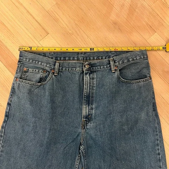 Levis 550 Relaxed Fit Mens Jeans 42x30 Medium Wash Denim Cotton 550-0216 Y2K - Picture 4 of 12